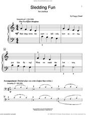Cover icon of Sledding Fun sheet music for piano solo (elementary) by Peggy Otwell, Miscellaneous and Steve Rushton, beginner piano (elementary)