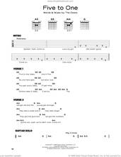 Cover icon of Five To One sheet music for guitar solo by The Doors, Jim Morrison, John Densmore, Ray Manzarek and Robby Krieger, beginner skill level