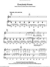 Cover icon of Everybody Knows sheet music for voice, piano or guitar by Leonard Cohen and Sharon Robinson, intermediate skill level