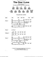 Cover icon of The One I Love sheet music for guitar (chords) by R.E.M., Bill Berry, Michael Stipe, Mike Mills and Peter Buck, intermediate skill level