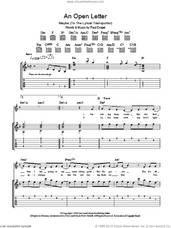 Cover icon of An Open Letter sheet music for guitar (tablature) by Mansun and Paul Draper, intermediate skill level