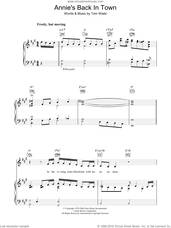 Cover icon of Annie's Back In Town sheet music for voice, piano or guitar by Tom Waits, intermediate skill level