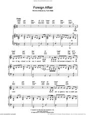 Cover icon of Foreign Affair sheet music for voice, piano or guitar by Tom Waits, intermediate skill level