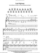 Cover icon of Lost Highway sheet music for guitar (tablature) by Bon Jovi, John Shanks and Richie Sambora, intermediate skill level