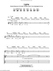 Cover icon of Lights sheet music for guitar (tablature) by Editors, Chris Urbanowicz, Ed Lay, Russell Leetch and Tom Smith, intermediate skill level