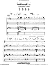 Cover icon of I'm Always Right sheet music for guitar (tablature) by The Pigeon Detectives and Oliver Main, intermediate skill level