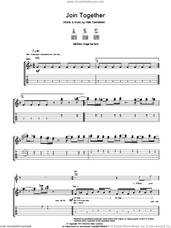 Cover icon of Join Together sheet music for guitar (tablature) by The Who and Pete Townshend, intermediate skill level