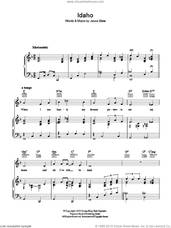 Cover icon of Idaho sheet music for voice, piano or guitar by Jesse Stone, intermediate skill level