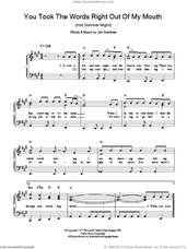 Cover icon of You Took The Words Right Out Of My Mouth (Hot Summer Night) sheet music for piano solo by Meat Loaf and Jim Steinman, easy skill level