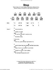 Cover icon of Stop sheet music for guitar (chords) by The Spice Girls, Andy Watkins, Emma Bunton, Geri Halliwell, Melanie Brown, Melanie Chisholm, Paul Wilson and Victoria Adams, intermediate skill level