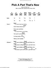 Cover icon of Pick A Part That's New sheet music for guitar (chords) by The Stereophonics, Kelly Jones, RICHARD JONES and STUART CABLE, intermediate skill level