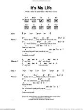 Cover icon of It's My Life sheet music for guitar (chords) by No Doubt, Mark Hollis and Tim Friese-Greene, intermediate skill level
