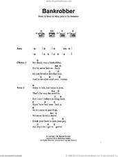 Cover icon of Bankrobber sheet music for guitar (chords) by The Clash, Joe Strummer and Mick Jones, intermediate skill level