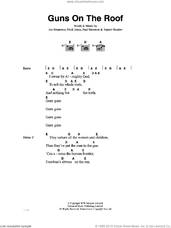 Cover icon of Guns On The Roof sheet music for guitar (chords) by The Clash, Joe Strummer, Mick Jones, Paul Simonon and Topper Headon, intermediate skill level