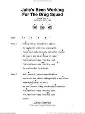 Cover icon of Julie's Been Working For The Drug Squad sheet music for guitar (chords) by The Clash, Joe Strummer and Mick Jones, intermediate skill level