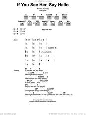 Cover icon of If You See Her, Say Hello sheet music for guitar (chords) by Jeff Buckley and Bob Dylan, intermediate skill level