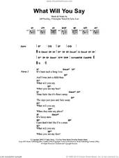 Cover icon of What Will You Say sheet music for guitar (chords) by Jeff Buckley, Carla Azar and Christopher Dowd, intermediate skill level