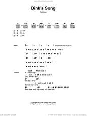 Cover icon of Dink's Song sheet music for guitar (chords) by Jeff Buckley and Miscellaneous, intermediate skill level