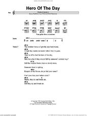 Cover icon of Hero Of The Day sheet music for guitar (chords) by Metallica, James Hetfield, Kirk Hammett and Lars Ulrich, intermediate skill level