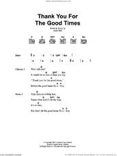 Cover icon of Thank You For The Good Times sheet music for guitar (chords) by Oasis and Andy Bell, intermediate skill level