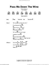 Cover icon of Pass Me Down The Wine sheet music for guitar (chords) by Oasis and Liam Gallagher, intermediate skill level