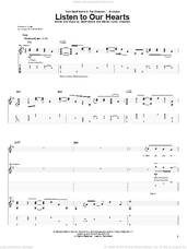 Cover icon of Listen To Our Hearts sheet music for guitar (tablature) by Geoff Moore & The Distance, Geoff Moore and Steven Curtis Chapman, wedding score, intermediate skill level