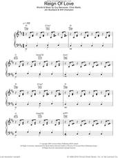 Cover icon of Reign Of Love sheet music for voice, piano or guitar by Coldplay, Chris Martin, Guy Berryman, Jon Buckland and Will Champion, intermediate skill level