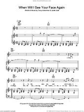 Cover icon of When Will I See Your Face Again sheet music for voice, piano or guitar by Jamie Scott and Tracy Ackerman, intermediate skill level