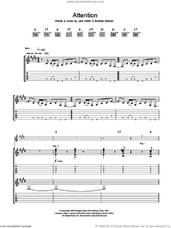 Cover icon of Attention sheet music for guitar (tablature) by The Raconteurs, Brendan Benson and Jack White, intermediate skill level