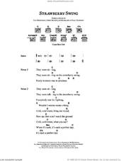 Cover icon of Strawberry Swing sheet music for guitar (chords) by Coldplay, Chris Martin, Guy Berryman, Jon Buckland and Will Champion, intermediate skill level
