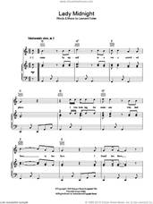 Cover icon of Lady Midnight sheet music for voice, piano or guitar by Leonard Cohen, intermediate skill level