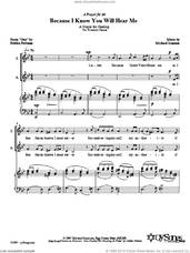 Cover icon of Because I Know You Will Hear Me sheet music for choir (SSA: soprano, alto) by Michael Isaacson and Debbie Perlman, intermediate skill level