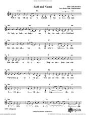 Cover icon of Ruth and Naomi sheet music for choir (Unison) by Linda Hirschhorn, intermediate skill level