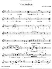 Cover icon of V'hu Rachum sheet music for voice and piano (Solo ) by Yossele Rosenblatt, intermediate skill level
