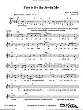 Cover icon of Free To Be The Jew In Me sheet music for voice and other instruments (fake book) by Rick Recht, intermediate skill level