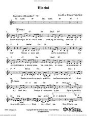 Cover icon of Hineini sheet music for voice and other instruments (fake book) by Lisa Silver, intermediate skill level
