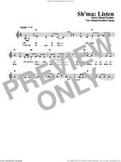 Cover icon of Sh'ma - Listen sheet music for voice and other instruments (fake book) by Marge Eiseman, intermediate skill level