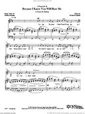 Cover icon of Because I Know You Will Hear Me sheet music for voice, piano or guitar by Michael Isaacson and Debbie Perlman, intermediate skill level