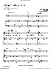 Cover icon of Shalom Aleichem sheet music for voice, piano or guitar by Rebecca Schwartz and Jeff Marder, intermediate skill level