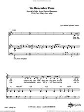 Cover icon of We Remember Them sheet music for voice, piano or guitar by Beth Schafer, intermediate skill level