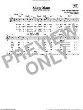 Cover icon of Adon Olam (Ruler Of The Universe) sheet music for voice and other instruments (fake book), intermediate skill level