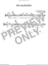 Cover icon of Bei Ana Rachitz sheet music for voice and other instruments (fake book) by Steve Klaper, intermediate skill level
