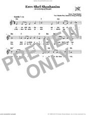 Cover icon of Erev Shel Shoshanim (An Evening Of Flowers) sheet music for voice and other instruments (fake book) by Yosef Hadar and Moshe Dor, intermediate skill level