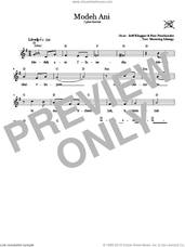 Cover icon of Modeh Ani (I Give Thanks) sheet music for voice and other instruments (fake book) by Dan Freelander, intermediate skill level