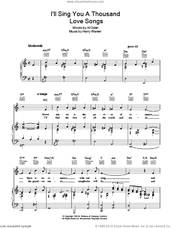 Cover icon of I'll Sing You A Thousand Love Songs sheet music for voice, piano or guitar by Robert Paige, Harry Warren and Al Dubin, intermediate skill level