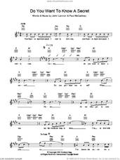 Cover icon of Do You Want To Know A Secret sheet music for voice and other instruments (fake book) by The Beatles, John Lennon and Paul McCartney, intermediate skill level