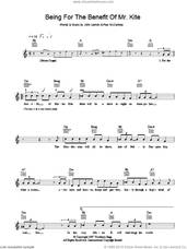 Cover icon of Being For The Benefit Of Mr Kite sheet music for voice and other instruments (fake book) by The Beatles, John Lennon and Paul McCartney, intermediate skill level