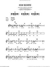 Cover icon of How Bizarre sheet music for piano solo (chords, lyrics, melody) by OMC, Alan Jansson and Paul Fuemana, intermediate piano (chords, lyrics, melody)