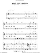 Cover icon of Merry Xmas Everybody sheet music for piano solo by Slade, James Lea and Neville Holder, easy skill level