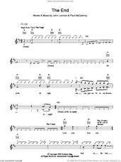 Cover icon of The End sheet music for voice and other instruments (fake book) by The Beatles, John Lennon and Paul McCartney, intermediate skill level